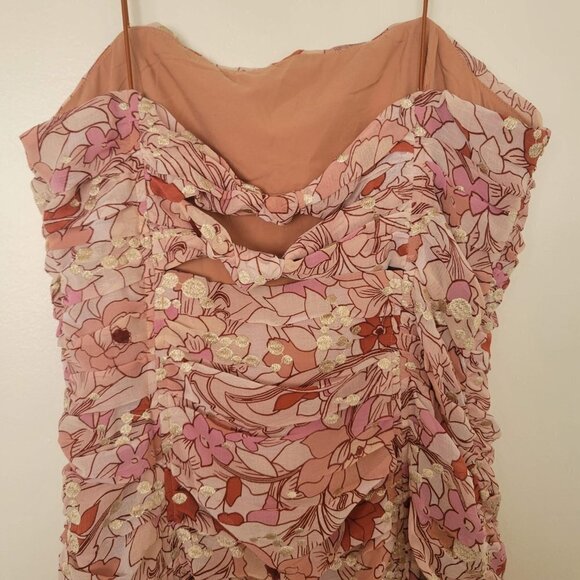 NEW BTFL-Life Women's Large Terra Cotta Ruched Mini Dress Large - Picture 11 of 15